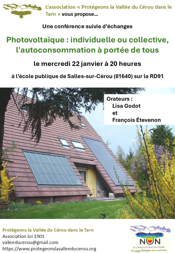 Flyer pour la conférence du 22 janvier 2025