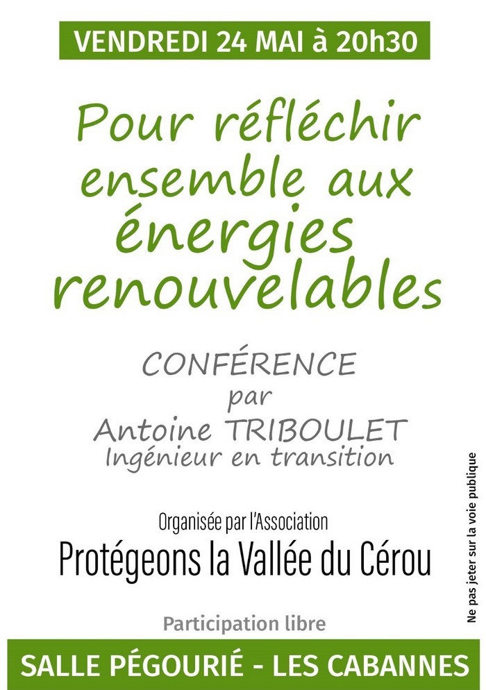 Flyer de la conférence d'Antoine Triboulet
